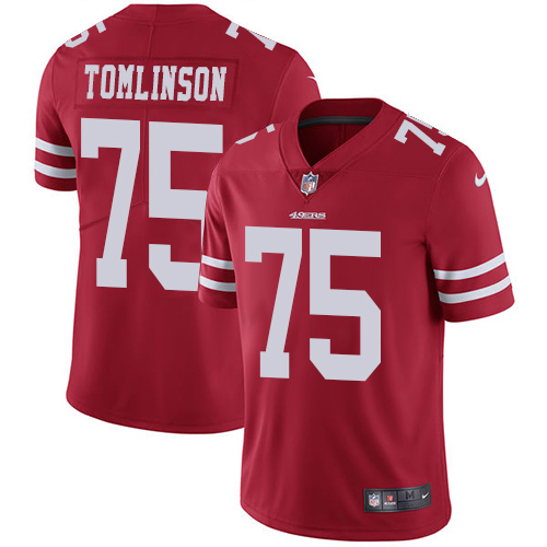 San Francisco 49ers Limited Red Men Laken Tomlinson Home NFL Jersey #75 Vapor Untouchable